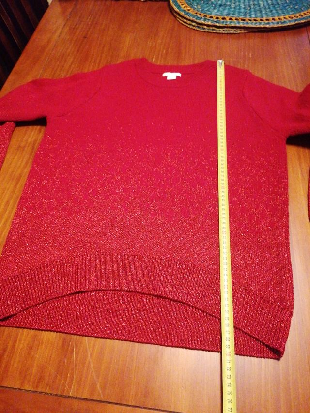 jersey rojo brillos H@m  t. L