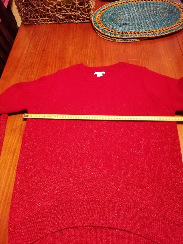 jersey rojo brillos H@m  t. L