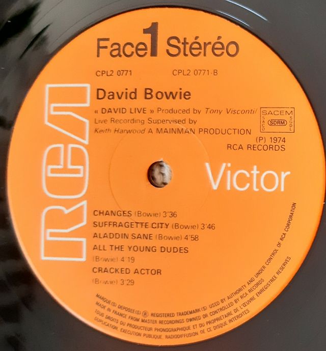 VINILO DOBLE DE DAVID BOWIE