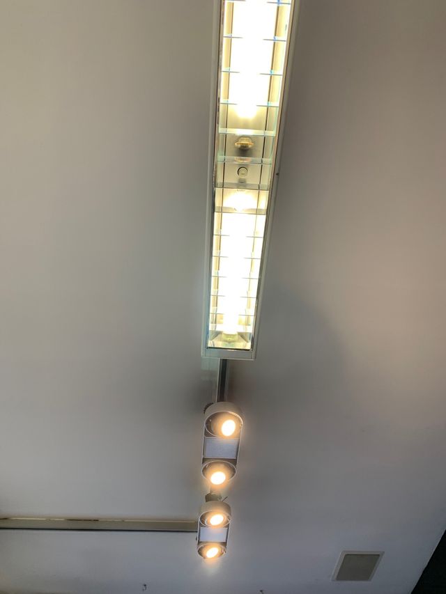 Focos y carril de luces led y bajo consumo.