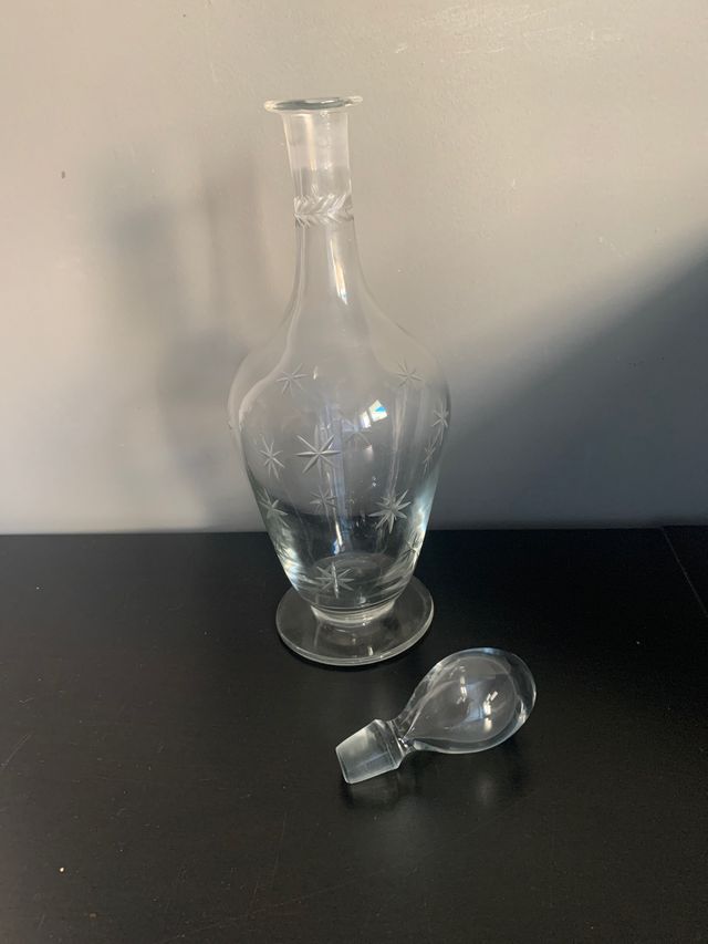 Botella licorera orujera cristal tallado