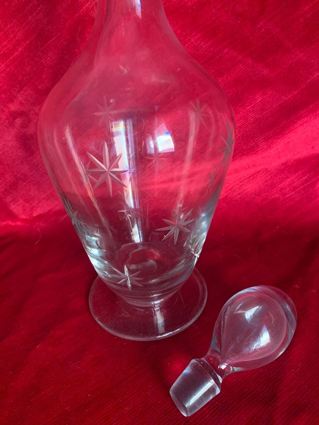 Botella licorera orujera cristal tallado
