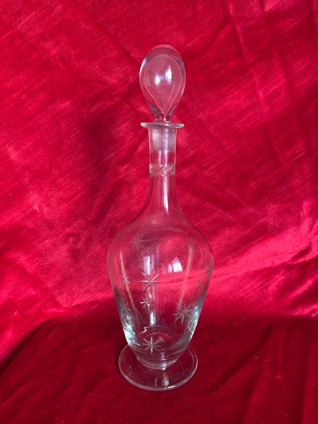 Botella licorera orujera cristal tallado