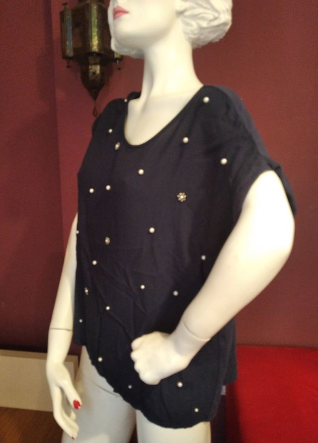 Camiseta Pimkie talla L azul perlas