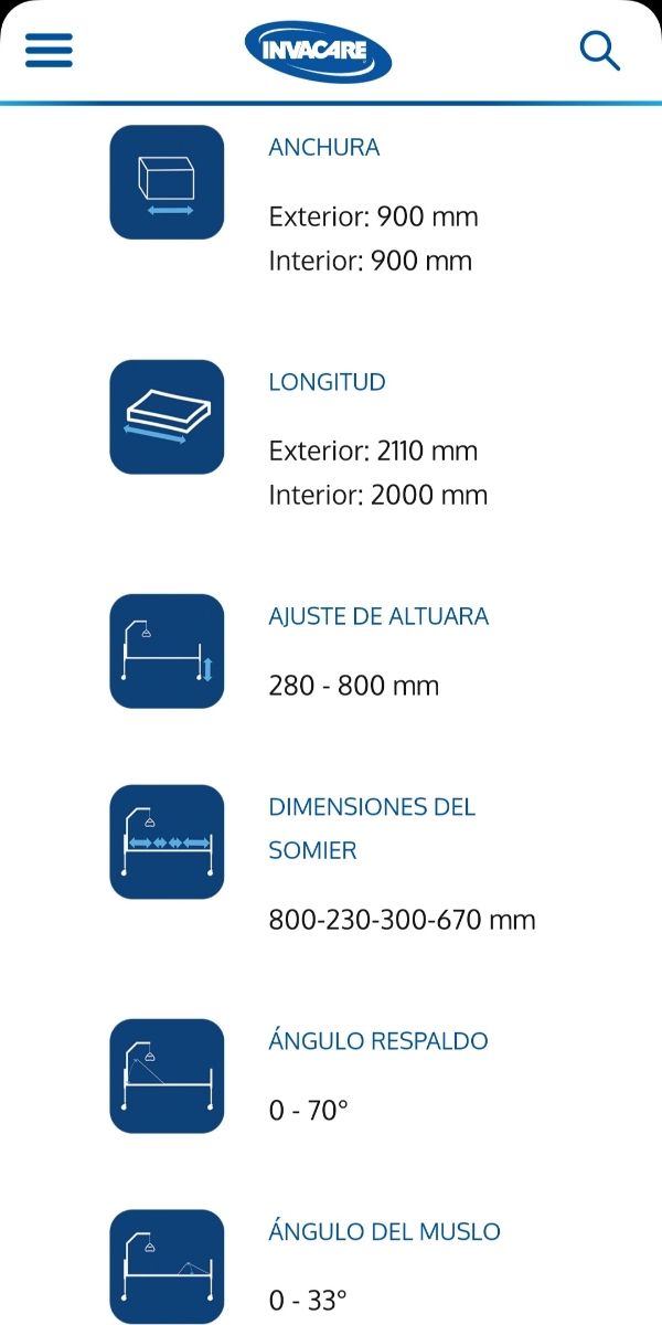 Cama articulada eléctrica Invacare Alegio NG