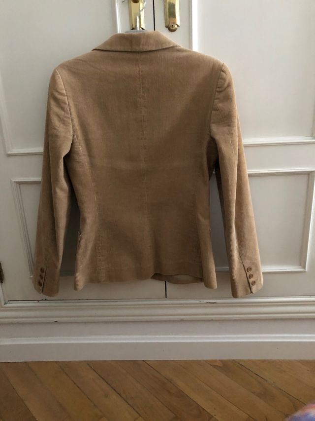 Americana de pana color camel