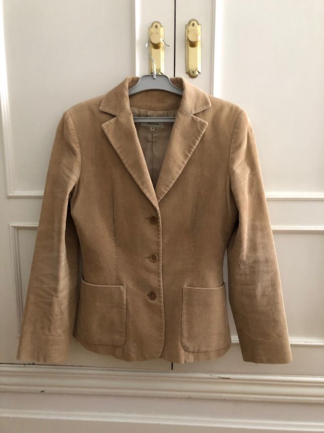 Americana de pana color camel