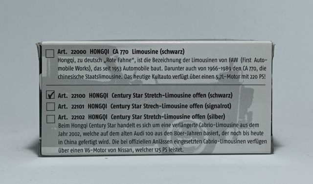 Hongqi Century star BREKINA 1/87