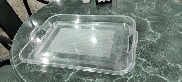 25 bandejas transparentes 