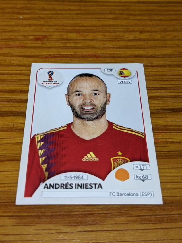 Cromo Iniesta Mundial Rússia 2018