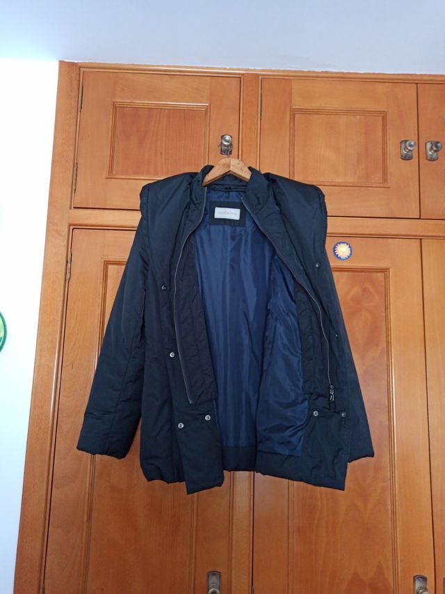 abrigo mujer talla 44 color azul marino 
