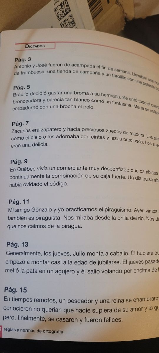 ortografía 2 y 3 en pauta santillana y dictados
