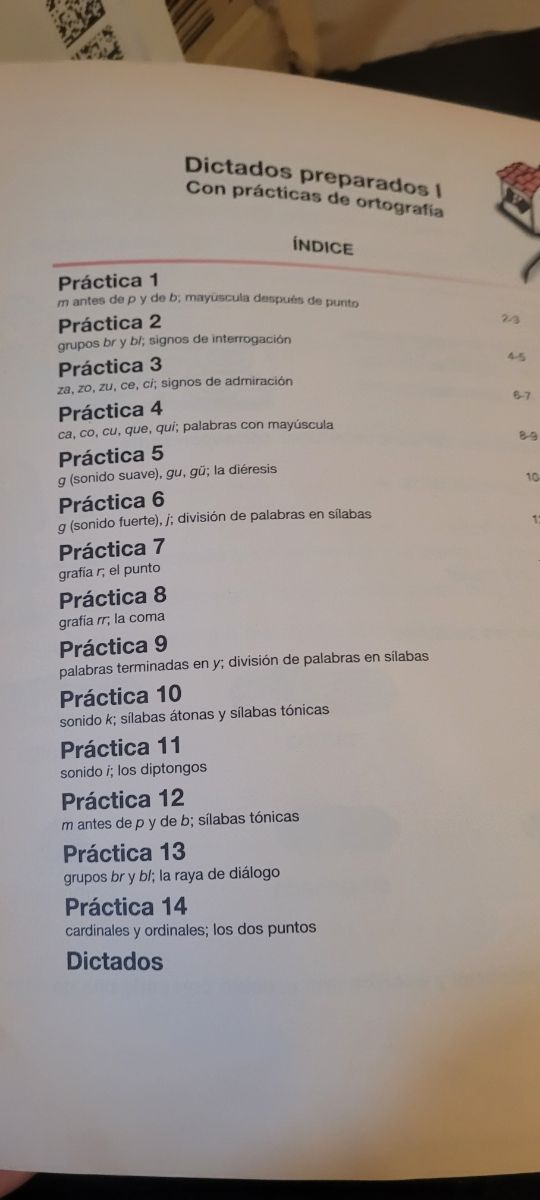 ortografía 2 y 3 en pauta santillana y dictados