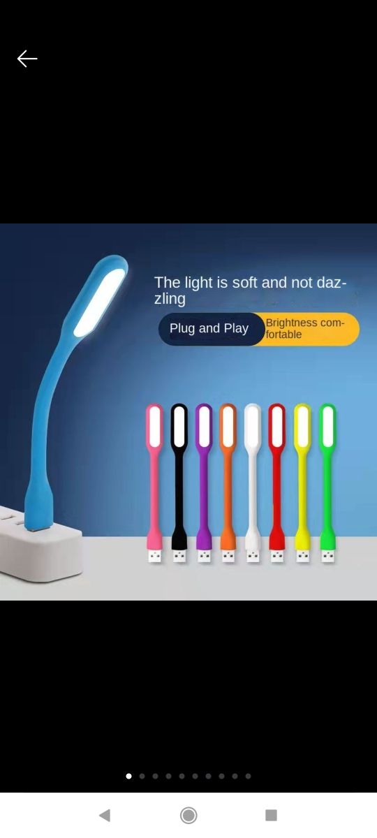 luz USB nueva flexible.  varios colores