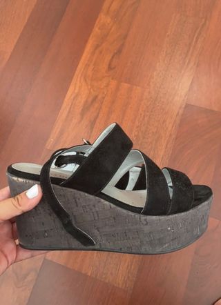 Sandalias negras pons Quintana de segunda mano por 19,5 EUR en Lleida en  WALLAPOP