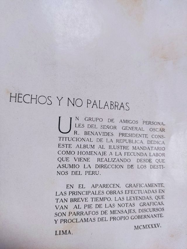 Perú. Antigua revista. Paz, Unión y Progreso.
