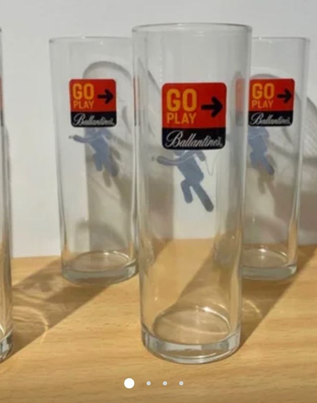 Juego vasos de tubo Ballantines
