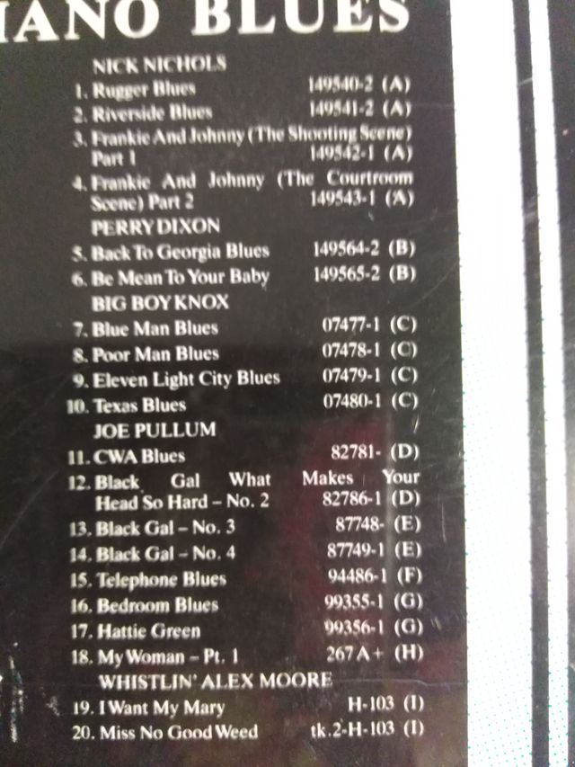 cd musica Texas piano blues