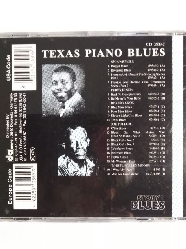 cd musica Texas piano blues