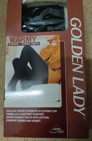 Collants Opaques Golden Lady WARMY Couleur Crème Taille 4/L - Neuf Avec étiquettes
