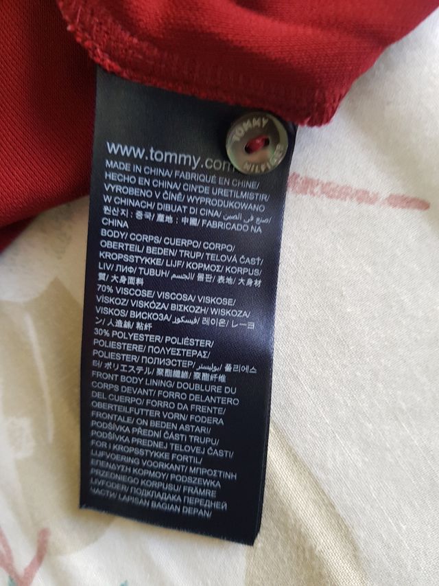 ⬇️ precio⬇️Vestido  Granate Tommy Hilfiger