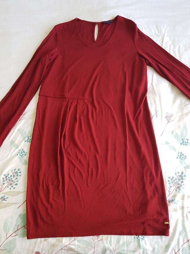 ⬇️ precio⬇️Vestido  Granate Tommy Hilfiger