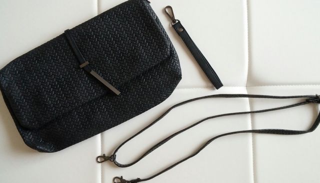 BORSA/POCHETTE ECOPELLE GRIGIA