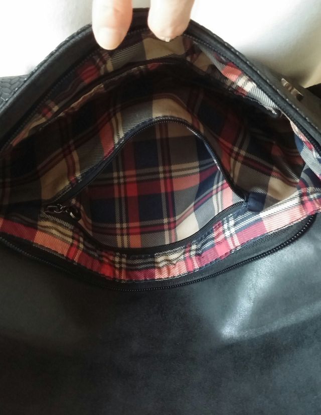 BORSA/POCHETTE ECOPELLE GRIGIA