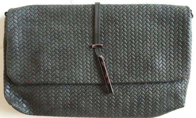 BORSA/POCHETTE ECOPELLE GRIGIA