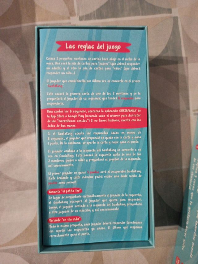 gua ta family/juego de mesa