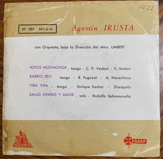 Agustin Irusta - vinilo 7"
