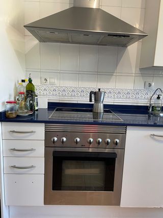 Campana Teka, placa vitrocerámica y horno Zanussi de segunda mano por 225  EUR en Pueblo Mascarat en WALLAPOP