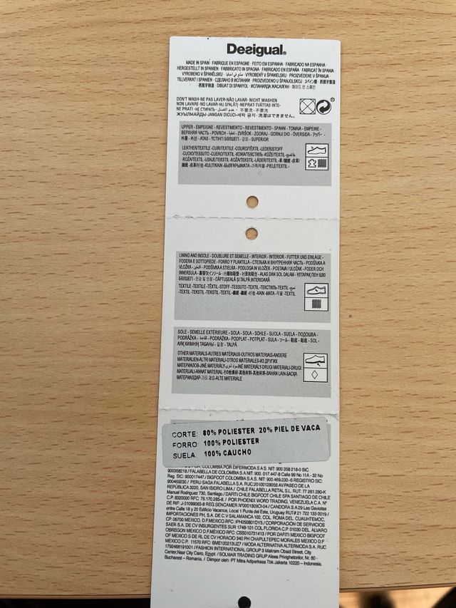 Zapatillas DESIGUAL con plataforma Talla 37