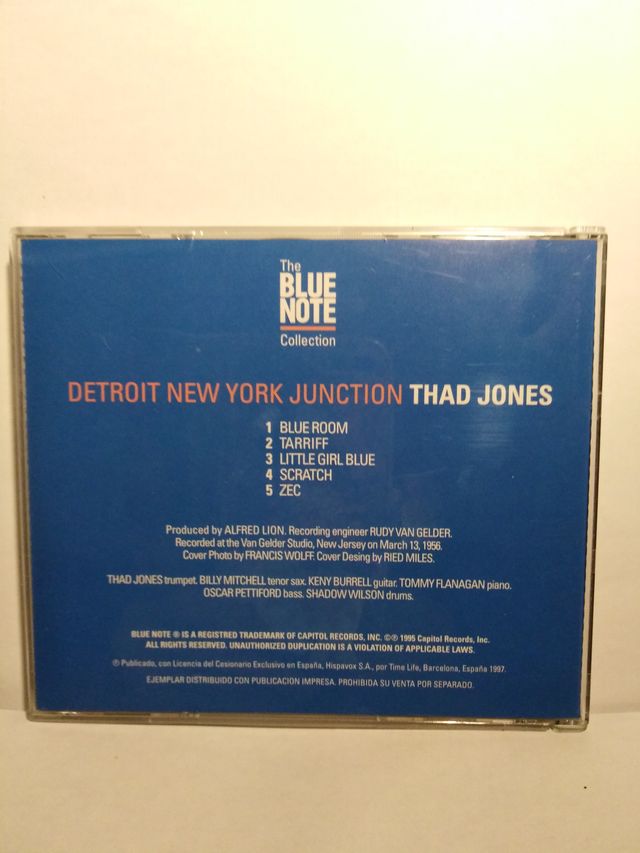 cd musica Thad Jones Detroit New  York Junction