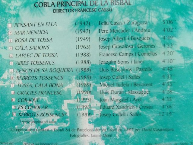 cd Sardanes de Tossa  La principal de la Bisbal