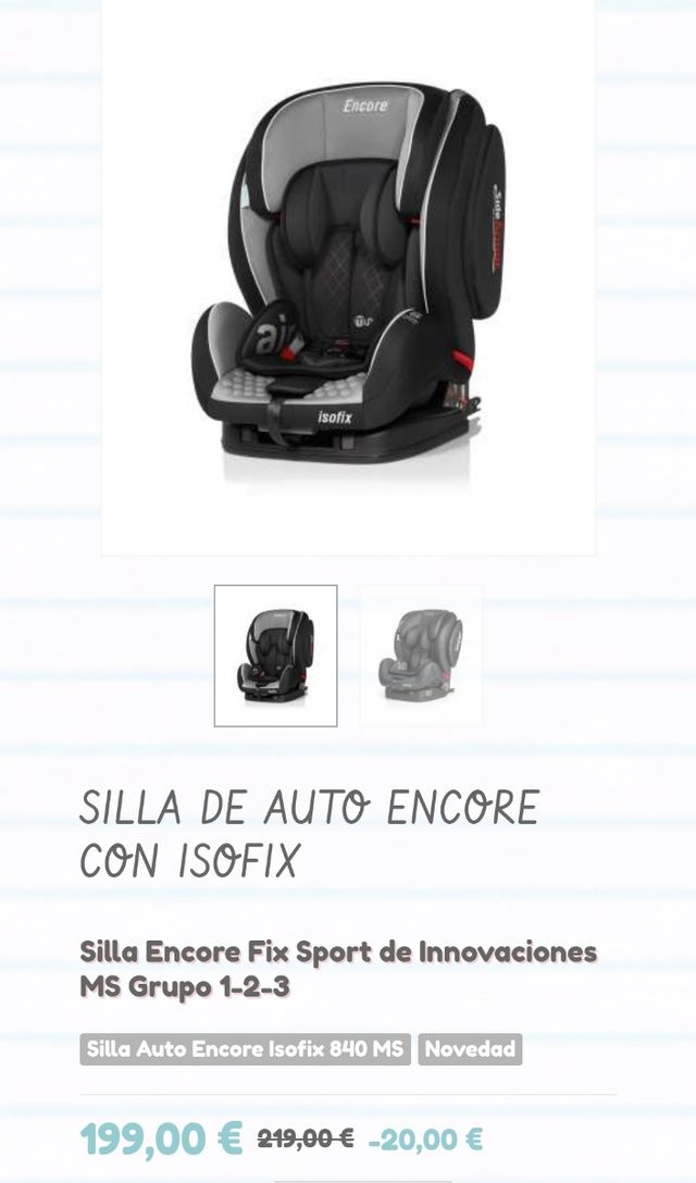 silla grupo 1-2-3 isofix
