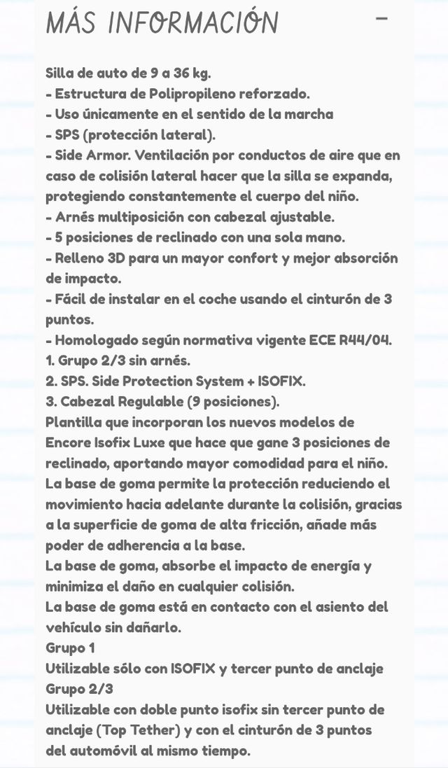 silla grupo 1-2-3 isofix