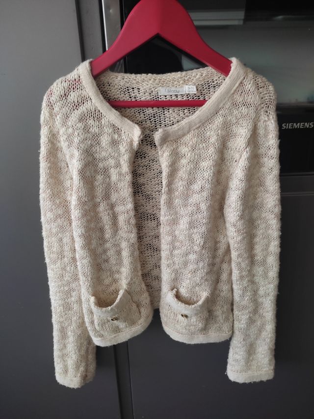 Chaqueta punto drapeada T 9 10años.Sfera