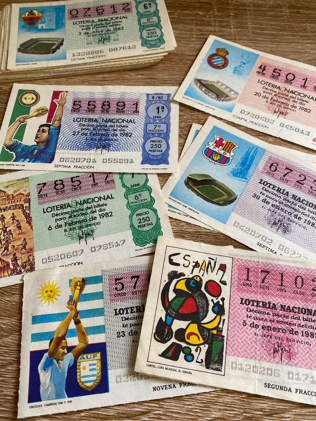 Colección lotería de Nacional 1982
