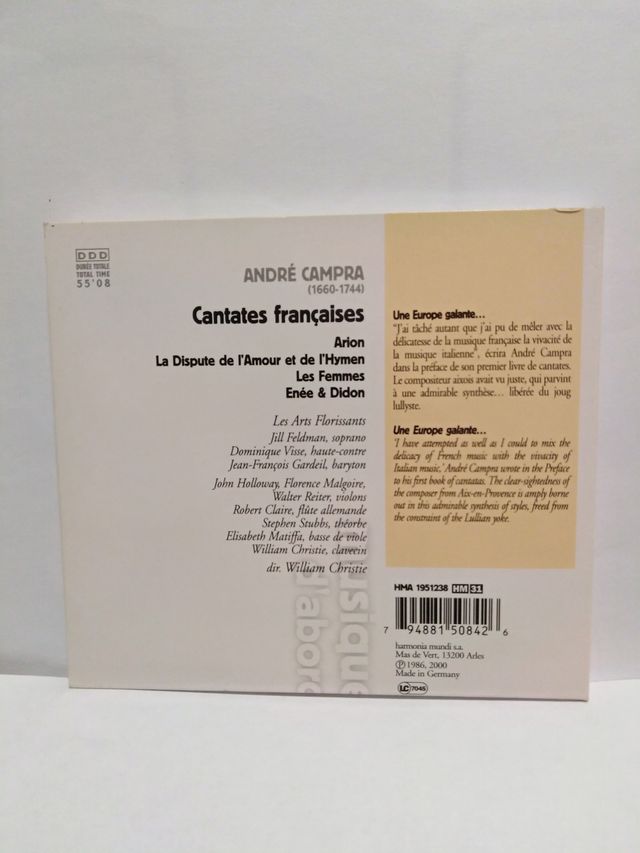 cd CAMPRA cantates