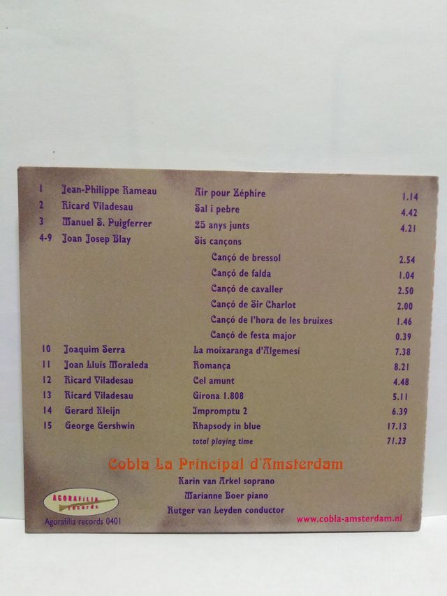 cd Cobla La Principal d'Amsterdam