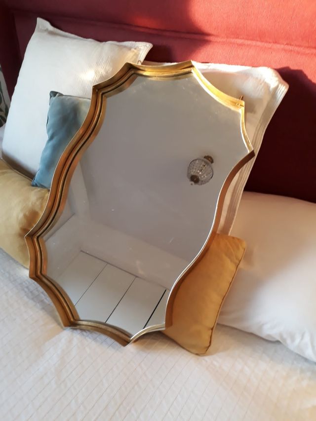 pareja espejos dorado