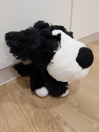 Aurora® Playful Teddy Pets™ - Animal De Peluche Con Pompones, Diseño único, Juego Sin Fin, Negro Y Blanco, 9 Pulgadas