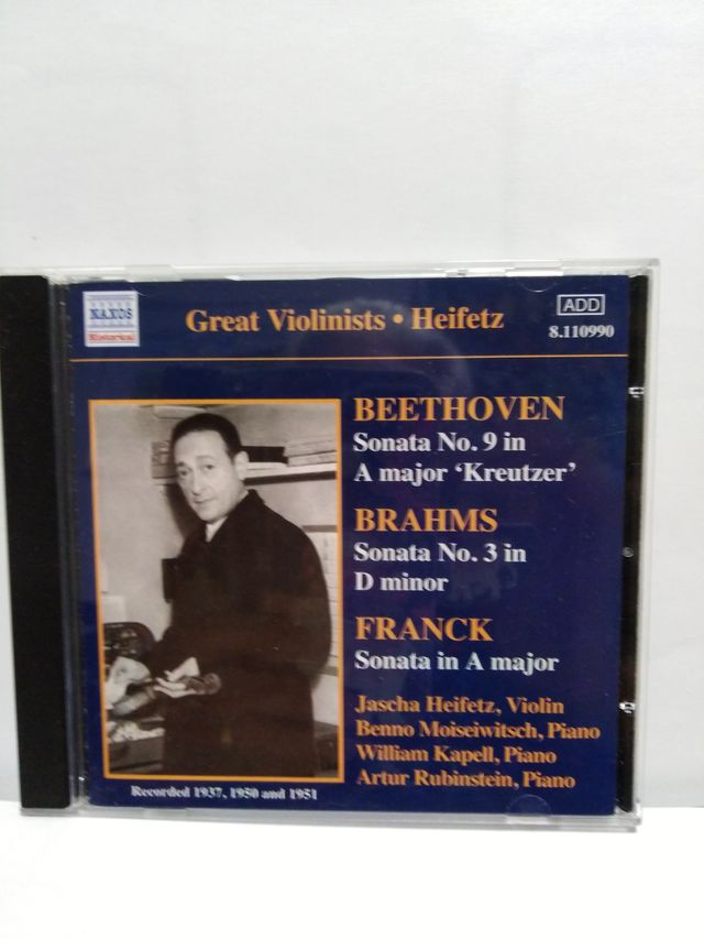 cd Sonatas para violín Jascha Heifetz