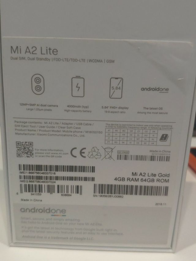 xiaomi mi A2 lite