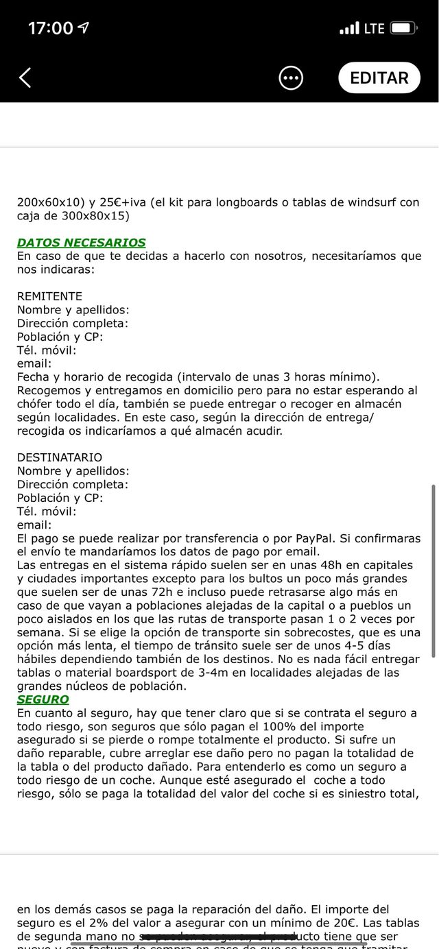 TRINISEND : ENVÍOS DE TABLAS DE SURF ETC