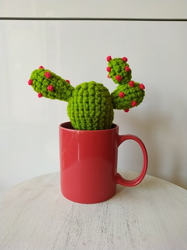 Cactus ganchillo (tiesto o jarra)
