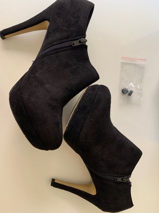 Botines de tacón negros Marypaz. de segunda mano por 10 EUR en Valencia en  WALLAPOP