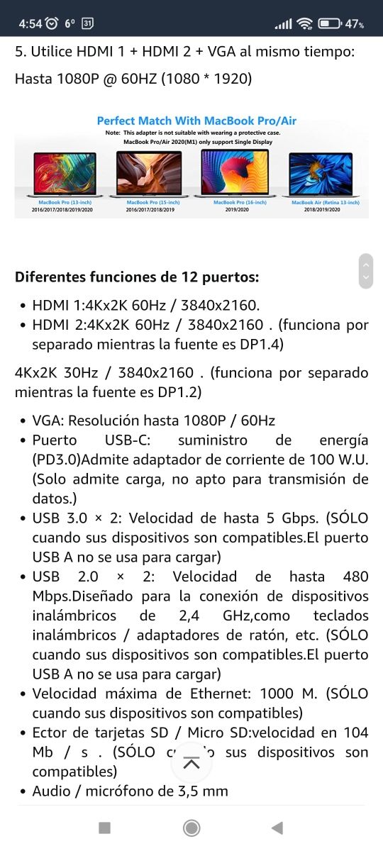 HUB MacBook air12 en 2. A estrenar
