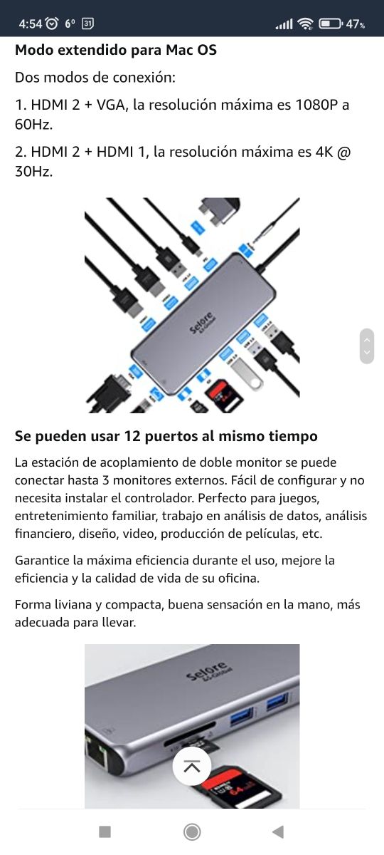 HUB MacBook air12 en 2. A estrenar